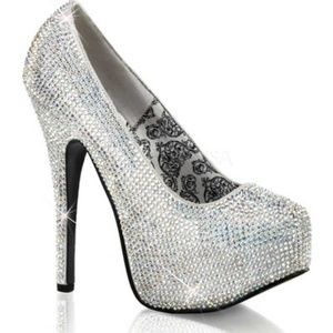 Bordello Teeze Rhinestone Heels size 9